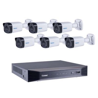 Line 8 Channel at 4K (2160p) NVR Kit 48Mbps Max Throughput - 2TB w/ Built-in 8 Port PoE and 6 x 4...