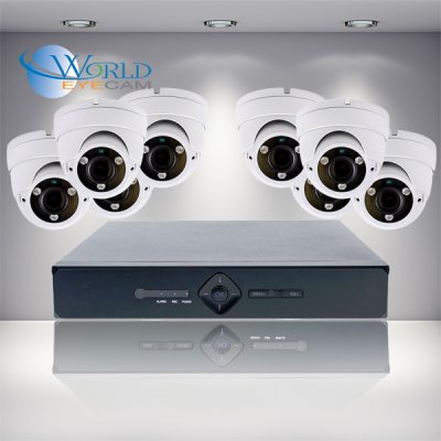 WEC108-N 8 Channel 1080P Universal W/8 4-in-1 IR White Dome 2MP 2.8-12mm Varifocal