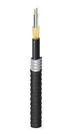 6-F FX INDOOR/OUTDOOR TB CBL, OM3 OFCP ALUM. INTERLOCK ARMOR, BLACK JACKET