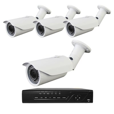 4 HD-TVI 1080P ACT Bullet Cameras DVR Kit for Business Professional Grade