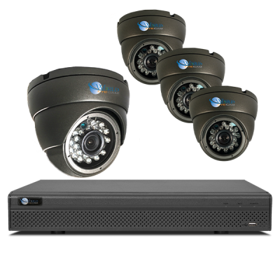 Complete 4 Camera Analog-IP-HD-CVI Security System