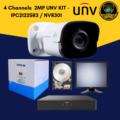 4 Channels  2MP UNV KIT | IPC2122SR3/ NVR301