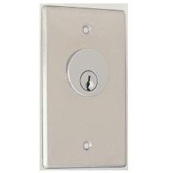 CM-1230 Camden Heavy Duty Stainless Steel Faceplate, Single Gang Key Switch, SPDT Maintained