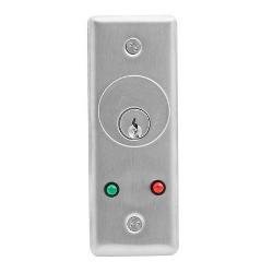 CM-2000 Camden Narrow Key Switch - Cast Aluminum Faceplate, Momentary, N/O