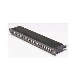 DC-PPS5E-24 19" x 3-1/2" 24-Port Horizontal Screw Down CAT5e Shielded Keystone Jack Patch Panel