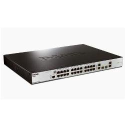 DES-3200-28P 24-Port PoE Fast Ethernet Managed L2 switch, 4 Gigabit Combo BASE-T/SFP Ports