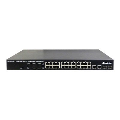 GV-POE2401 24 port 400W 802.3at 2-Port Gigabit Copper/SFP Combo Uplink