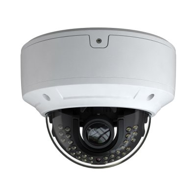 CLEAR 4MP Megapixel, 3.3-12mm Motorized Lens, 30m IR, H.265, CVBS (BNC) Optional, Network IP Dome Camera