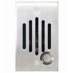 IU-0272C Channel Vision Front Door IU-Single Gang, No Camera, Satin Silver Finish, CAT5 Intercom ...