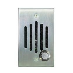 IU-6302 Satin Nickel finish ¼” solid brass intercom unit with color camera, black metal screen, w...