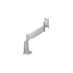 KCV110S Chief Height-Adjustable Single Arm Desk Mount, Single Monitor, Silver