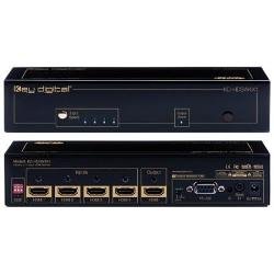 KD-HDSW4X1 Key Digital 4 HDMI/DVI Inputs to 1 HDMI/DVI Output Switcher
