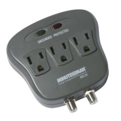 MMS130C Minuteman 3-Outlet Surge Suppressor w/ Coax Protection