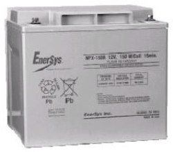 NPX-150BFR 12 Volt/150 Watts per Cell Sealed Lead Acid Battery with M6 Nut & Bolt Terminal Flame ...