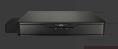 NVR for IP cameras Easy range 4 CH video / Ultra Compression 265 4 PoE Channels Maximum resolutio...