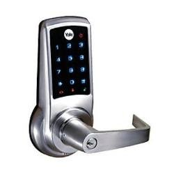 PBE4761LN-605 Yale Electronic Elements Stand-alone Touchscreen Access Lock, Pacific Beach Lever, ...