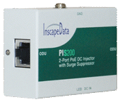 PIS200 Dual-Port DC PoE Injector with Surge Suppressor - 1 piece