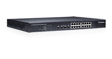 GV-POE1611 16 Gigabit Port Managed Switch (Up to 15 IP Cameras) 250W 802.3at, with optional 4-por...