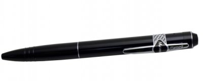 PrmaMQ77N1GB: Black and Silver Recorder Pen 1GB