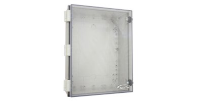 14"x12"x6" Poly Enclosure with Clear Door, Key Lock, 4 RPTNC Holes