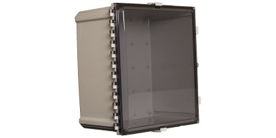 18"x16"x10" Nonconfigured Polycarbonate Enclosure with Clear Door, Key Lock