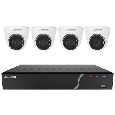 Speco ZIPK4N1 4-Channel Surveillance 5-Piece Kit, (4) 5MP IP Cameras, (1) 8MP NVR 1TB