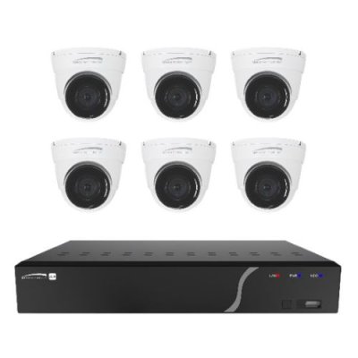 Speco ZIPK8N2 8 Channel Surveillance Kit with Six 5MP IP Cameras, 2TB
