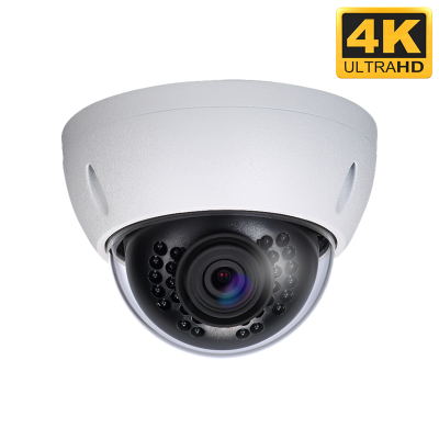4K HD 12 Megapixel Vandal Dome Camera 4mm Fixed Lens 20m IR LED Range 