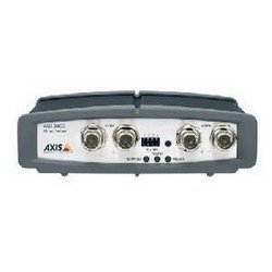 240Q 4 channel video encoder. MJPEG. Up to 24 total fps. I/O for alarm/event. RS-232/RS-485