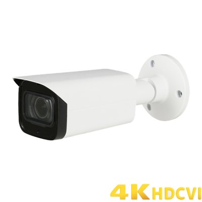 4K (8MP) Starlight IR HDCVI Bullet Camera Built in Mic 3.7~11mm Motorized Zoom Lens