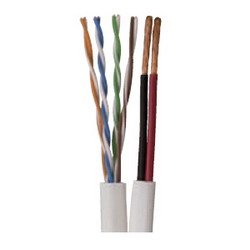 1000' PowerWatch IP - CAT5 Siamese Cable - 24/4pr & 18/2 - REEL - White
