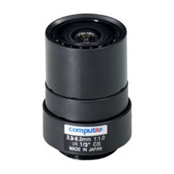 CVL2982-MI-DN-IR Computar 1/3" 2.9-8.2mm f1.0 Varifocal Manual Iris CS-Mount Day/Night IR Lens