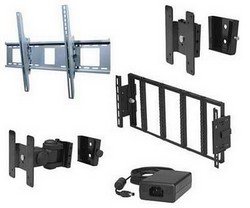 UMM-LP10B BOSCH MONITOR MOUNT, LCD, 10-INCH STEM, PIPE COUPLING, BLACK