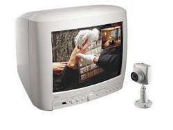 VS7390/41T BOSCH COLOR OBSERVATION SYS, 14-INCH MONITOR, 4 INPUT SWITCHER W/ONE MINIDOME CAMERA (...