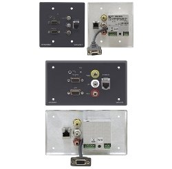 WP-209 Active Wall Plate - Computer Graphics Video Line Driver with Composite, Stereo & RJ-45 Pas...