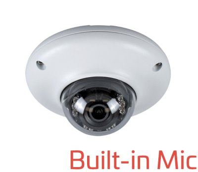 CLEAR 4MP 2.8mm 10m IR distance Fixed Lens Infrared Network Wedge-Dome Camera with Built-in Mic