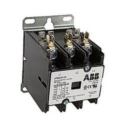 3 pole, 30 amp, non-reversing, definite purpose contactor, 120V AC coil, industry standard mounting plate