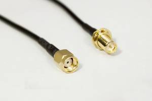 18" 100 Series RPSMA Bulkhead Jack to RPSMA Plug Cable Assembly