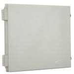 12"x12"x6" Poly Enclosure with Solid Door, Key Lock, 3 RPSMA Holes