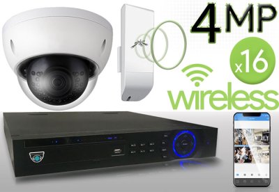 Wireless 4MP IP Dome (16) Camera Kit (IP2728)