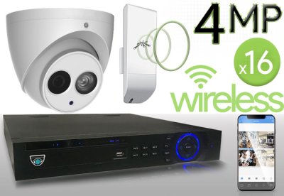 Wireless 4MP IP Dome (16) Camera Kit (IP5341EM)