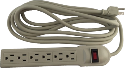 6 Outlet 12 Ft Power Strip With Surge Protection