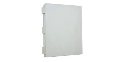 14"x12"x6" Poly Enclosure with Solid Door, Latch Lock, 3 RPTNC Holes