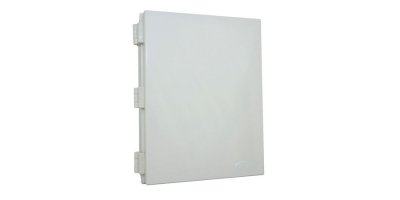 14"x12"x6" Poly Enclosure with Solid Door, Latch Lock, 4 RPSMA Holes