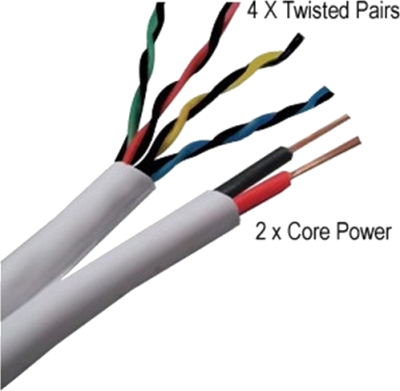 IP CAMERA UTP CABLE, 1000 feet, Cat5e with Power Cable