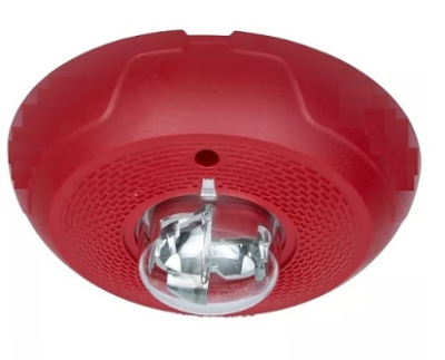 System Sensor SCRKLED-P L-Series Outdoor Ceiling-Mounted LED Strobe, "PLAIN", Red