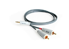 Binary B3-STEREOMINIRCA-1 3.5mm Mini Stereo to Dual RCA Male, 3.3' (1m)
