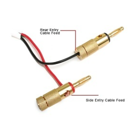 Binary BC-BANANA Gold Plated Banana Plugs, 20-Pair, Black/Red