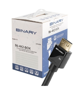 Binary B6-4K2-1.5-20BOX B6 Series 4K Ultra HD Premium Certified High Speed HDMI Cable with GripTe...