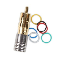 Binary BC5-RCA-RG6 RCA Male Compression Connector, RG6/U, 75 Ohms, Gold